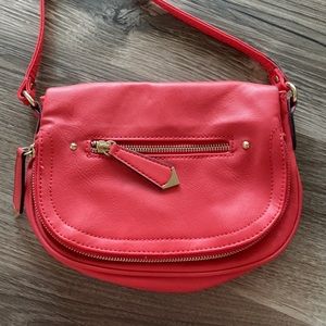 Apt 9 Coral and Gold Crossbody Bag